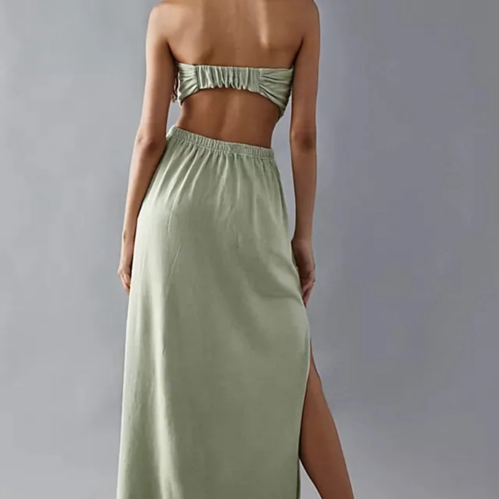 Free People Sage Green Maxi Dress - Picture 2 of 6